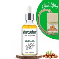 Dầu jojoba nguyên chất - jojoba Oil - Natudar - 50ml - Dầu nền - Dầu dưỡng da, cấp ẩm xóa mờ nếp nhăn, dầu dưỡng tóc