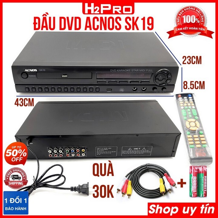 Đầu karaoke vi tính 6 số Acnos SK19