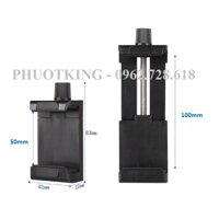 Đầu kẹp điện thoại vặn ốc gắn chân tripod, máy ảnh, livestreams