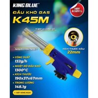 Đầu khò gas mini K45M Kingblue có vòng chỉnh Oxy, đèn khò gas - Hàng chính hãng.