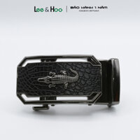 Đầu khóa thắt lưng cá sấu nam, kiểu khóa tự động dùng cho dây có răng nhựa