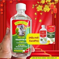 Dầu Khuynh Diệp EUCAPRO / EUKY BEAR /  KANGAROO (Công nghệ Úc) 60ML, Dầu Tràm Cho Bé, Sáp Ấm Ngực Organic Phòng ho