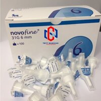 Đầu kim NovoFine 31G 6mm, vô trùng chuyên sử dụng cùng các loại bút tiêm Insulin cho người tiểu đường. Meditest.