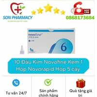 Đầu kim Novofine đầu kim bánh ú 6mm  bút chích - Novorapid hộp 5 cây