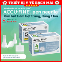 Đầu Kim Tiêm Tiểu Đường Accu-Fine 32G 4mm Dùng Cho Các Loại Bút Tiêm Insulin - Hộp 100 Đầu Kim