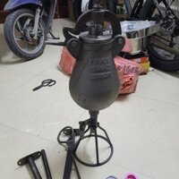 Đầu làm bánh cốm miền tây,Cối nung lửa quay tay làm bỏng gạo,bỏng ngô loại 3.5kg/lần Cối nung lửa 7 kg trung quốc