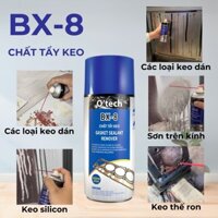 Dầu làm tan chất dính Silicon O'Tech BX8 Nhựa đường, Loại bỏ keo 502, Keo con chó O'tech BX-8 (450ml)