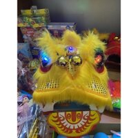 Đầu lân kim sa cho bé múa trung thu có đèn nhấp nháy và kèm đuôi