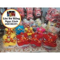 Đầu lân lông cừu vẽ tay loại 60cm size Trung cỡ lớn cho thiếu niên