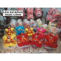 Đầu lân lông cừu vẽ tay loại 60cm size Trung cỡ lớn cho thiếu niên