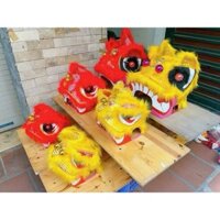 Đầu lân sư tử loại đẹp có đuôi kim sa,có đèn nhấp nháy - Pt3