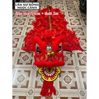 Đầu lân sư tử loại đẹp size 55cm Hàng Trung cỡ lớn Đầu múa lân cho trẻ từ 11 tuổi trở lên