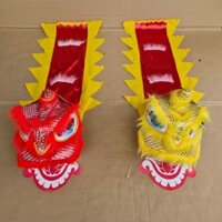Đầu lân, sư tử loại trònkèm đuôi , có đèn dành cho bé. người lớn chơi trung thu, lẽ hội giá rẻ