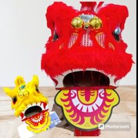 ĐẦU LÂN TRUNG THU TRẺ EM LOẠI SỊN 12 TUỔI- NGƯỜI LỚN ( LOẠI TO )CÓ ĐÈN NHẤP NHÁY