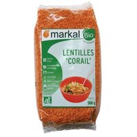 Đậu lăng đỏ hữu cơ Markal 500g