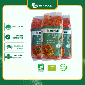 Đậu lăng đỏ cam hữu cơ Markal 500g