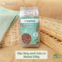 Đậu lăng xanh hữu cơ Markal 500g nấu sữa hạt , cháo soup, hàng hữu cơ nhập khẩu Pháp