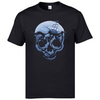 Đầu Lâu Đại Dương Thuyền Tiết Kiệm Biển Mới Áo Thun Rùa Cá Heo Rắn Cá Mập Nam Thu Đông Thời Trang Áo Cotton