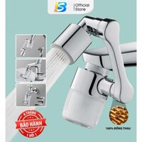 Đầu Lọc Nước Tại Vòi Bồn Rửa Mặt Đồng thau cao cấp, Tăng áp mạnh mẽ, Tay xoay 3 chiều 1080°, 2 chế độ phun