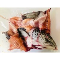 [Đầu - lườn - Xương - Cá hồi Nauy tươi mới] [Cá size lớn 1,5 kg đến 1,6 kg 1 bộ] [GIAO HỎA TỐC TPHCM]
