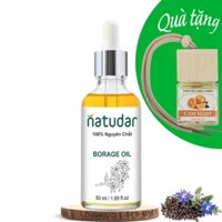 Dầu Lưu Ly nguyên chất - Borage Oil - Natudar - 50ml - Dầu nền - Dầu dưỡng da, cấp ẩm xóa mờ nếp nhăn, dầu dưỡng tóc