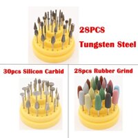 Đầu mài cao su silicon / Đầu mài mòn / Bộ đầu cacbua vonfram