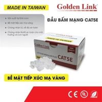 Đầu mạng RJ45 CAT 5E Golden Link (đầu tiếp xúc mạ vàng)