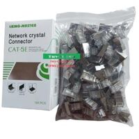 Đầu mạng RJ45 CAT5 KM512 thép bạc