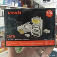 Đầu mạng RJ45 CAT6e Tenda TEH60510 (100c/hộp)