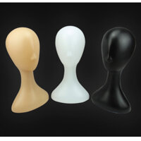 Đầu manocanh đội mũ tóc giả. nhựa trơn cao 40cm