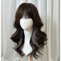 Đầu manocanh đội tóc giả, đeo băng đô tam giác ( cao 45cm)