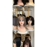 Đầu manocanh đội tóc giả(cao 44cm)
