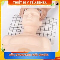 Đầu manocanh nửa người dạy học viên massage cổ vai gáy, mặt, bấm huyệt. Mặt Nạ canh có huyệt vị