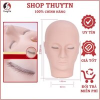 Đầu manơcanh tập nối mi,  có 3 tầng lông mi chuyên dụng học nối mi, phun xăm