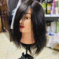 Đầu Manocanh Tóc Thật Uốn Nhuộm Tẩy Cắt Sấy Tạo Kiểu