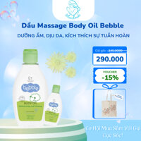 Dầu Massage Body Oil Bebble 150ml - Dưỡng ẩm, dịu da, kích thích sự tuần hoàn cho bé