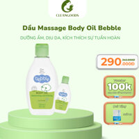 Dầu Massage Body Oil Bebble 150ml - Dưỡng ẩm, dịu da, kích thích sự tuần hoàn cho bé