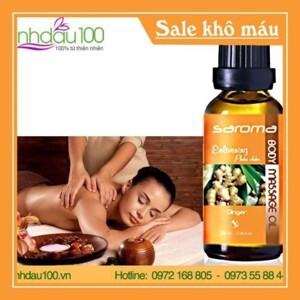 Dầu massage body Saroma gừng 100ml (1224)