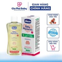 Dầu massage Chicco chiết xuất Hạt Bông Chai 200ml Dùng cho bé từ 0m+