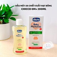 Dầu massage Chicco chiết xuất từ hạt bông tự nhiên, dưỡng ẩm nhẹ nhàng làn da bé, không gây kích ứng