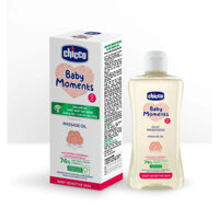 Dầu massage Chicco của Ý Chiết Xuất Hạt Bông Siêu An Toàn, Dịu Nhẹ Dành Cho Các Bé Sơ Sinh 0m+
