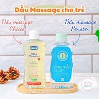 Dầu massage Chicco/ Penaten cho bé siêu mềm mại, dễ chịu, mang lại cảm giác thoải mái, phát triển trí não