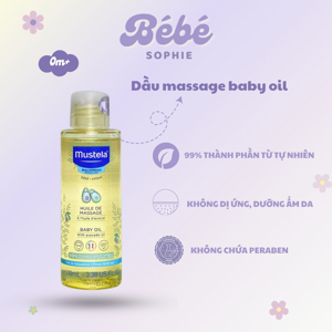 Dầu Massage Cho Bé Mustela Baby Oil 100ml