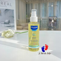 Dầu massage cho bé sơ sinh Mustela baby oil dầu em bé mát xa dưỡng ẩm body toàn thân dưỡng da cho bé