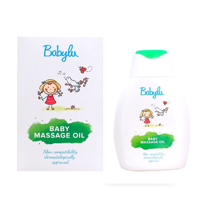 Dầu massage kích thích hệ cơ và hệ thần kinh cho bé Baby Massage Oil Babylu 250ml