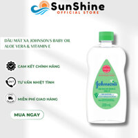 Dầu Mát Xa Dưỡng Ẩm Johnson's Baby Oil Aloe Vera & Vitamin E