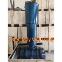 Đầu máy thổi khí oxy 80-5,5kw nội địa trung,sủi oxy đáy ao nuôi tôm cá,2 bình dầu,quạt 3 lá,đầu hút gió cao