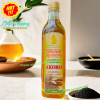 Dầu mè nguyên chất ép lạnh hữu cơ Akoro ( dầu vừng đen) thơm nhẹ trộn cơm ăn dặm cho bé, súc miệng, massage dưỡng da tóc