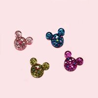 Đầu Mickey kim tuyến trong suốt charm slime quà tặng trang trí - vàng