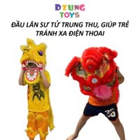 Đầu Múa Lân Trung Thu Cho Trẻ Em ( Đầu Lân ) Có Đèn  Kèm Đuôi Kim Sa Cao Cấp